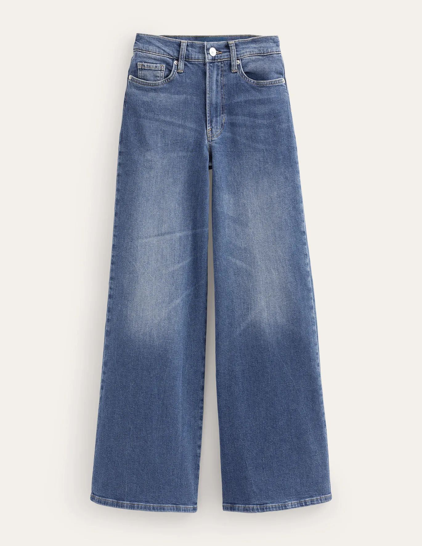 High Rise Wide Leg Jeans - Mid Vintage | Boden (UK & IE)