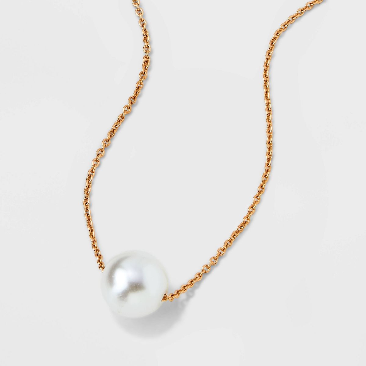 Pearl Pendant Thin Necklace - A New Day™ Gold | Target