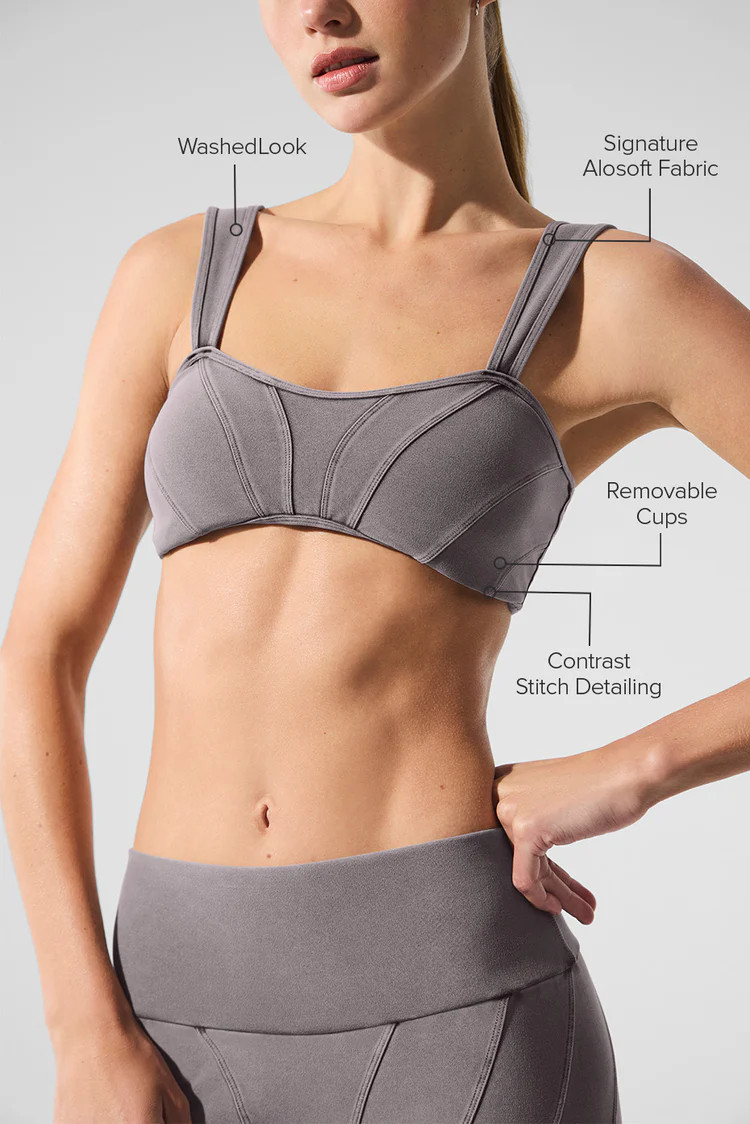 Washed Alosoft Sunray Bra | Alo Yoga (US)