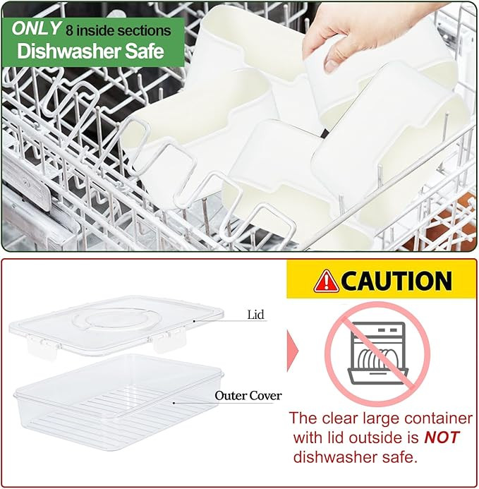 shopwithgreen Divided Serving Tray with Lid and Handle, Portable Snackle Box Charcuterie Containe... | Amazon (US)