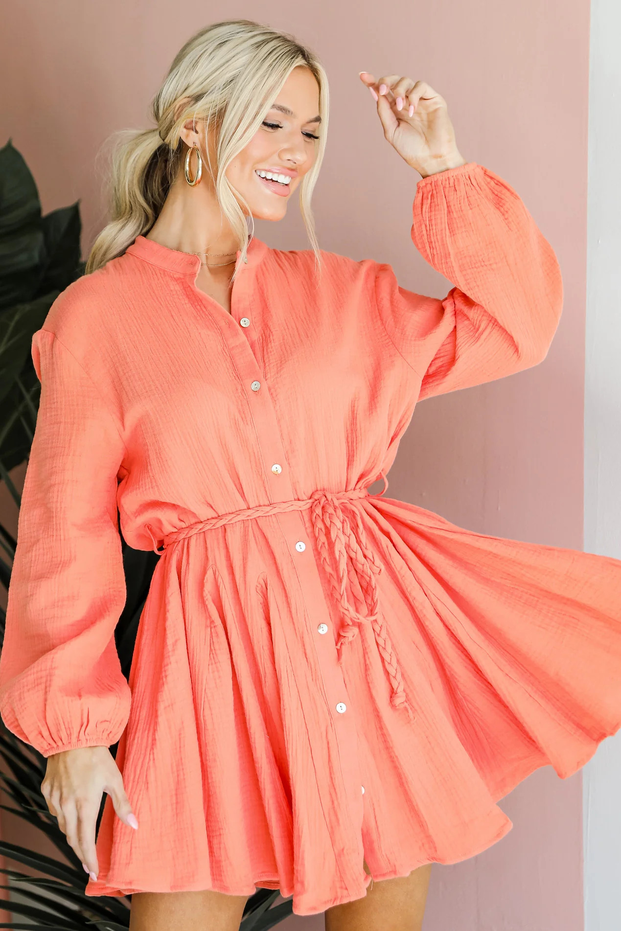 Precious Presence Linen Mini Dress | Dress Up