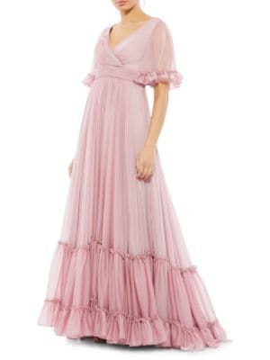 Butterfly Ruffle Tiered Gown | Saks Fifth Avenue OFF 5TH