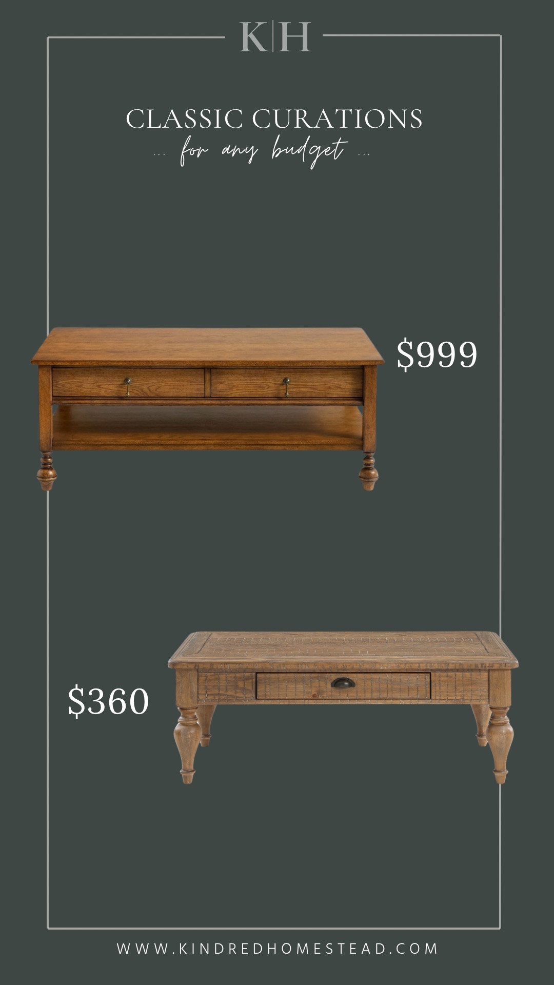 Classically curated wood coffee table finds for any budget and timelessly collected heirloom inspired homes and home decor. 