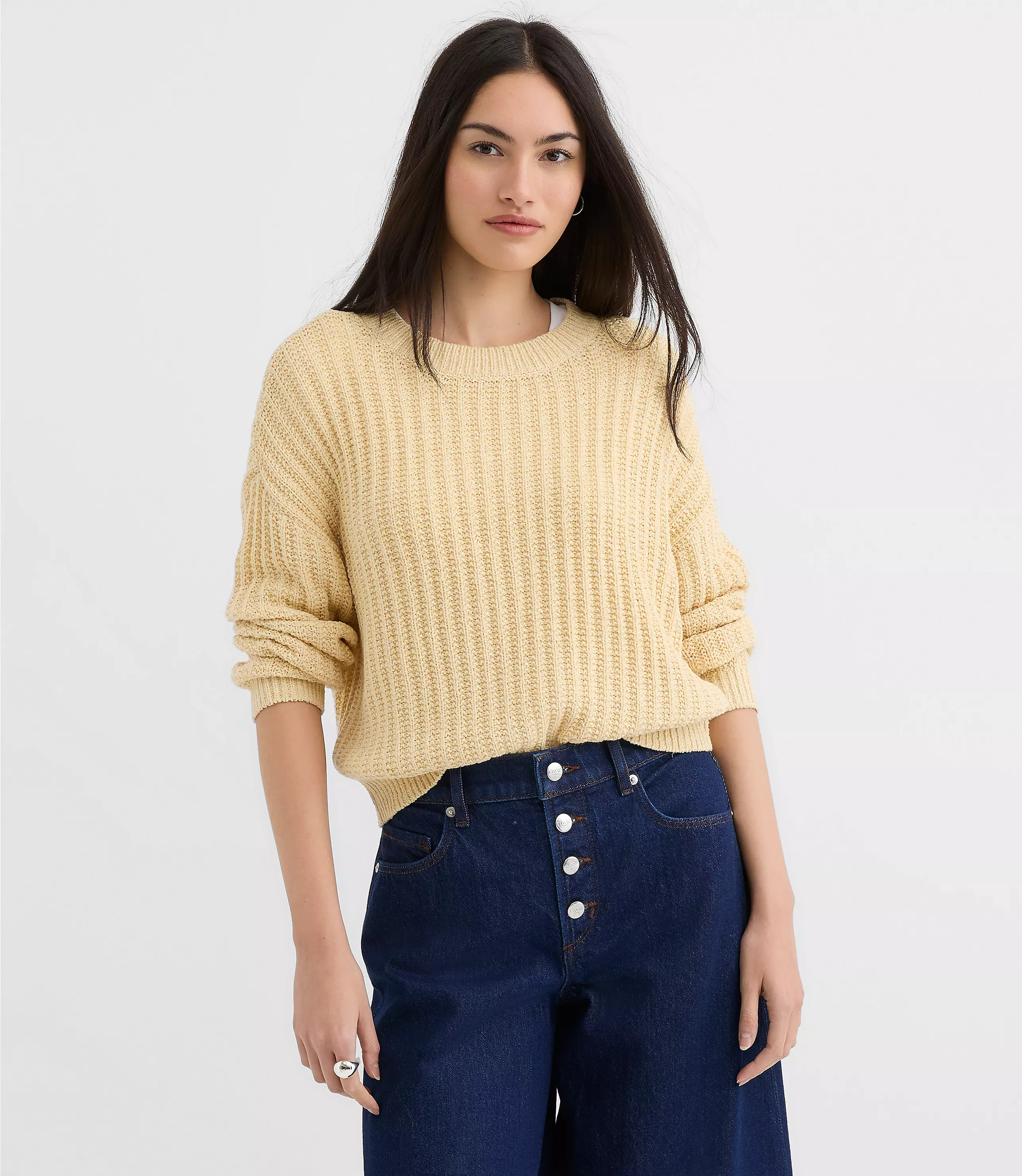 Ribbed Relaxed Sweater | LOFT
