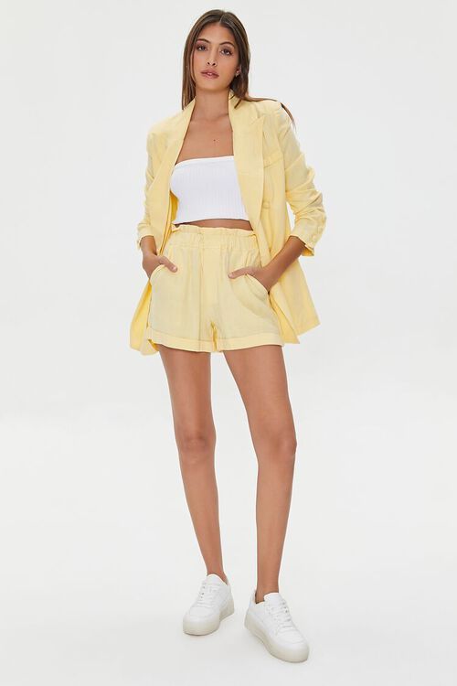 Linen-Blend Double-Breasted Blazer | Forever 21 | Forever 21 (US)