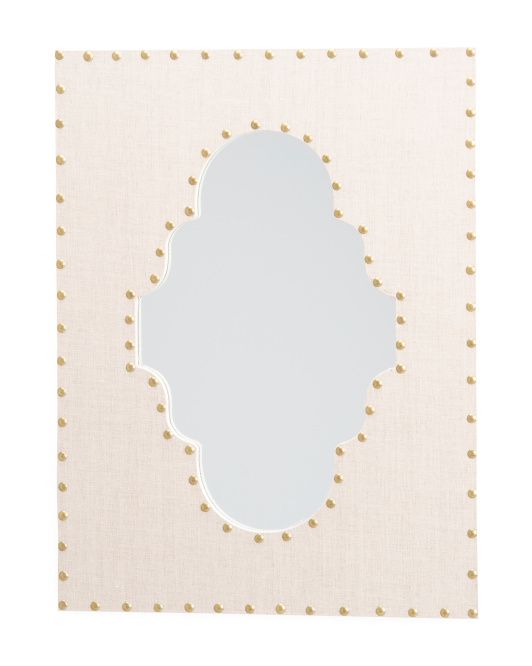 Linen Studded Mirror | TJ Maxx