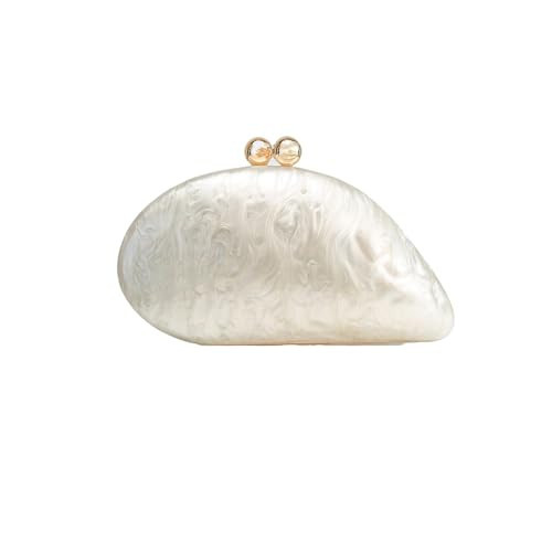 Avilego Women Elegant Seashell Chain Evening Bag Shoulder Handbag Acrylic Clutch Bag Glitter Marble Purse for Party Prom | Amazon (US)