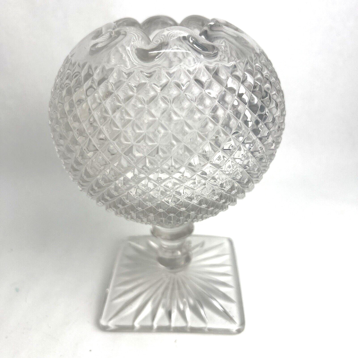 Vintage Westmoreland Clear English Hobnail Ivy Rose Bowl Vase 6.5" Tall Glows | eBay | eBay US