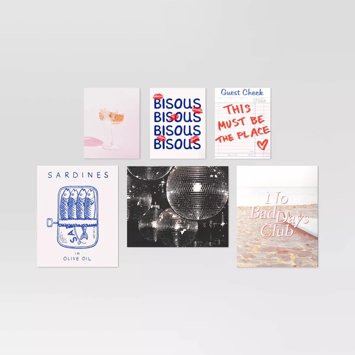 Set of 6 Printed Posters for Dorm Room with Adhesive Foodie Party - Room Essentials™ | Target