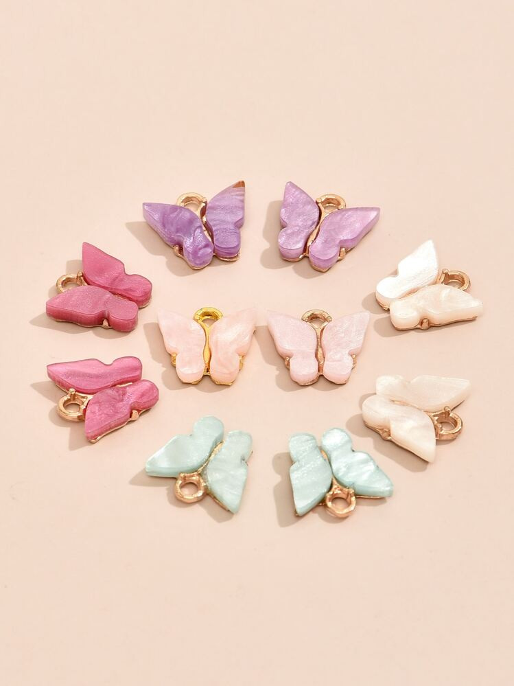 10pcs/set Butterfly DIY Pendant | SHEIN