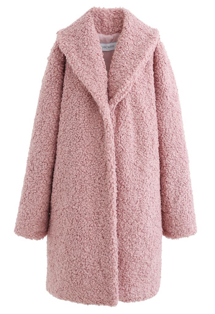 Feeling of Warmth Faux Fur Longline Coat in Mauve | Chicwish