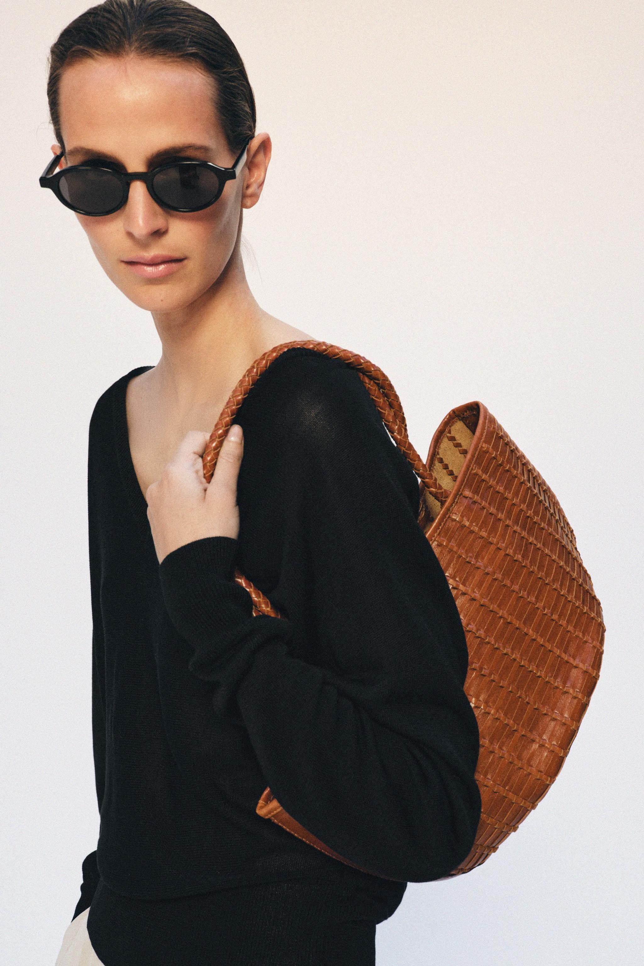 WOVEN LEATHER BAG | Zara US