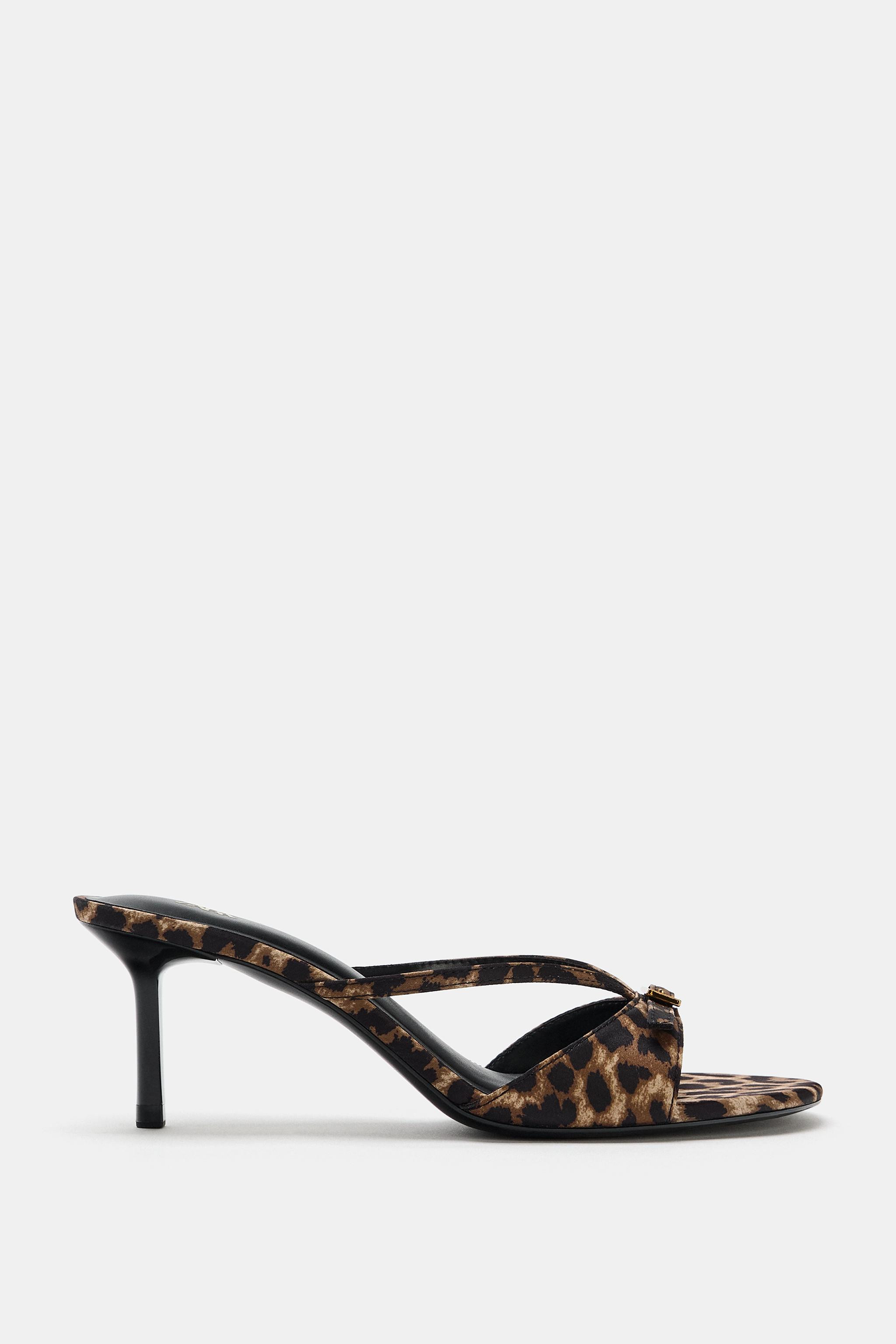 PRINTED HEELED SANDALS | Zara Canada