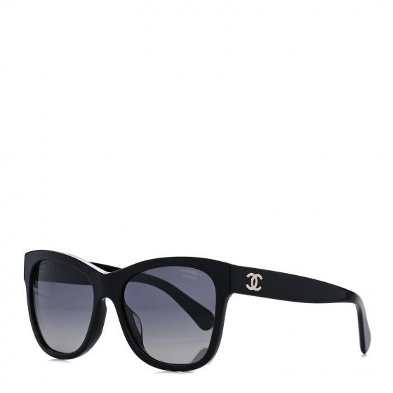CHANEL

Polarized Square CC Sunglasses 5380 Black | Fashionphile
