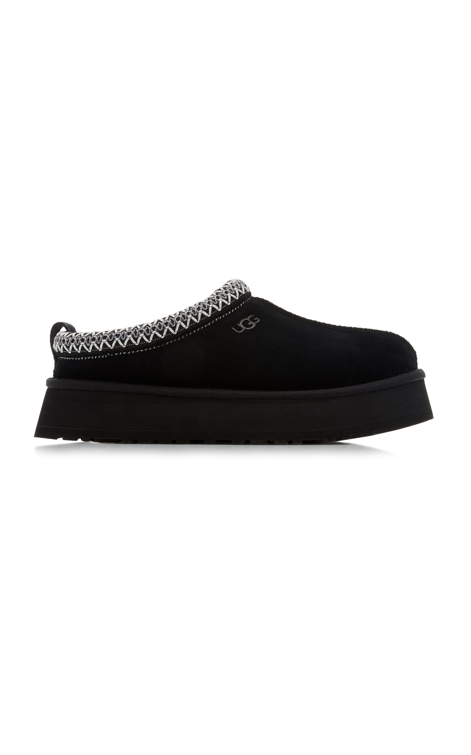 UGG - Women's Tazz Suede Platform Slippers - Black - US 10 - Moda Operandi | Moda Operandi (Global)