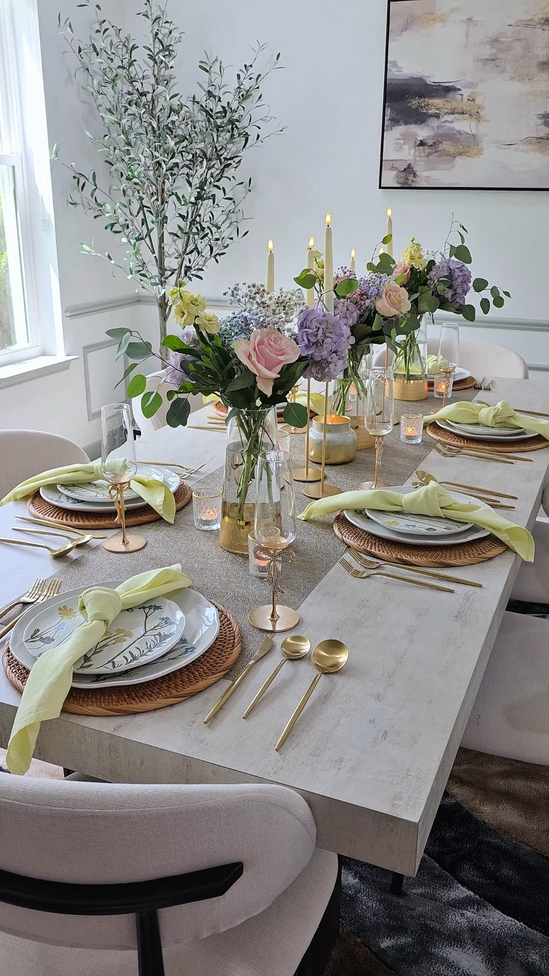 If you’re hosting this spring, save this tablescape idea…A little mix of florals, pretty place settings, soft colors and statement pieces can make your table feel straight out of a magazine ❤️ Obsessed with how this Mother’s Day brunch setup came together using beautiful pieces from @Wayfair 

#ad #wayfairpartner #wayfair #springhosting #tablescapeinspo #mothersdaydecor