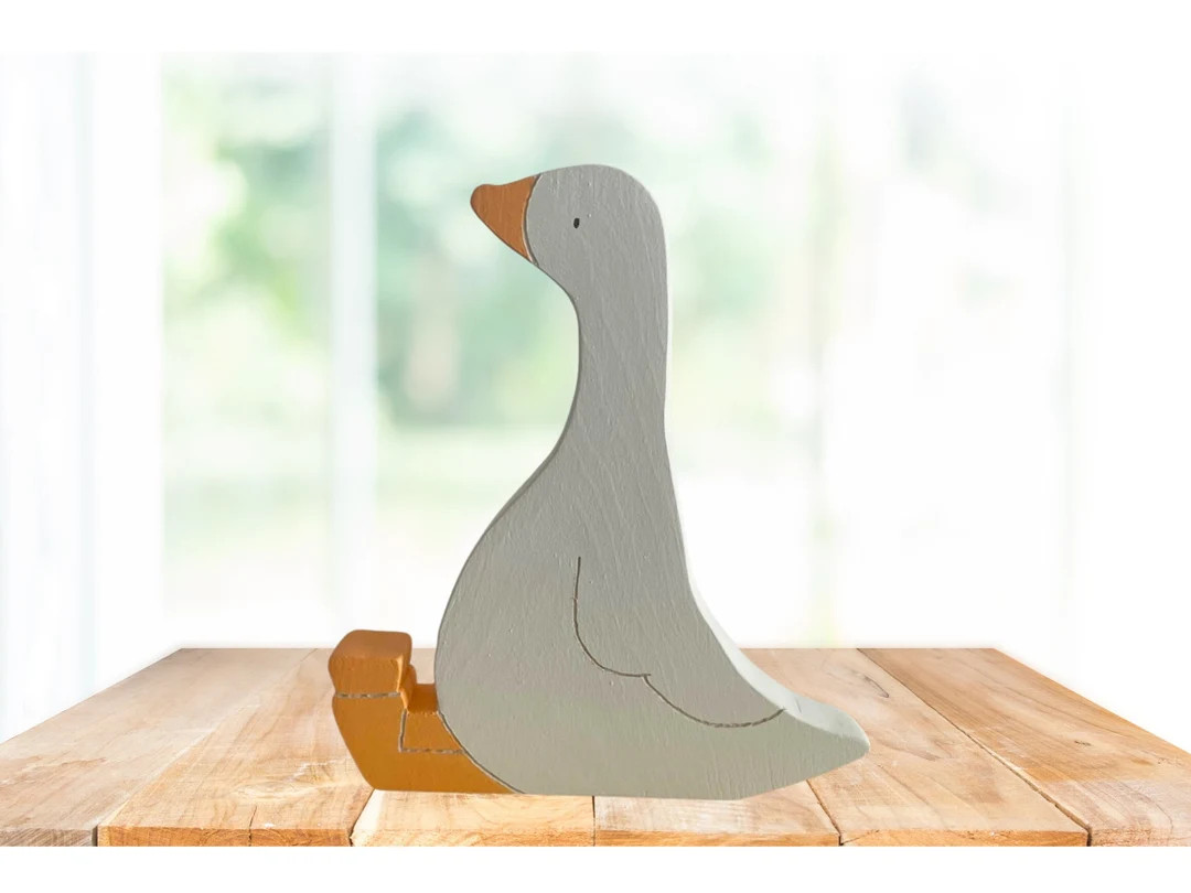 White Goose, Goose Shelf Decor, Wooden Goose, Goose Shelf Sitter, Baby Shower Gift, Tiered Tray, ... | Etsy (US)
