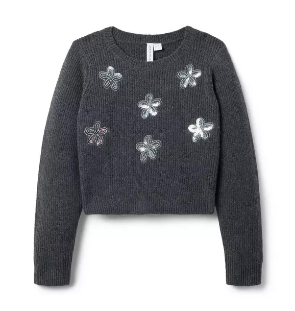 The Sequin Flower Sweater | Janie and Jack