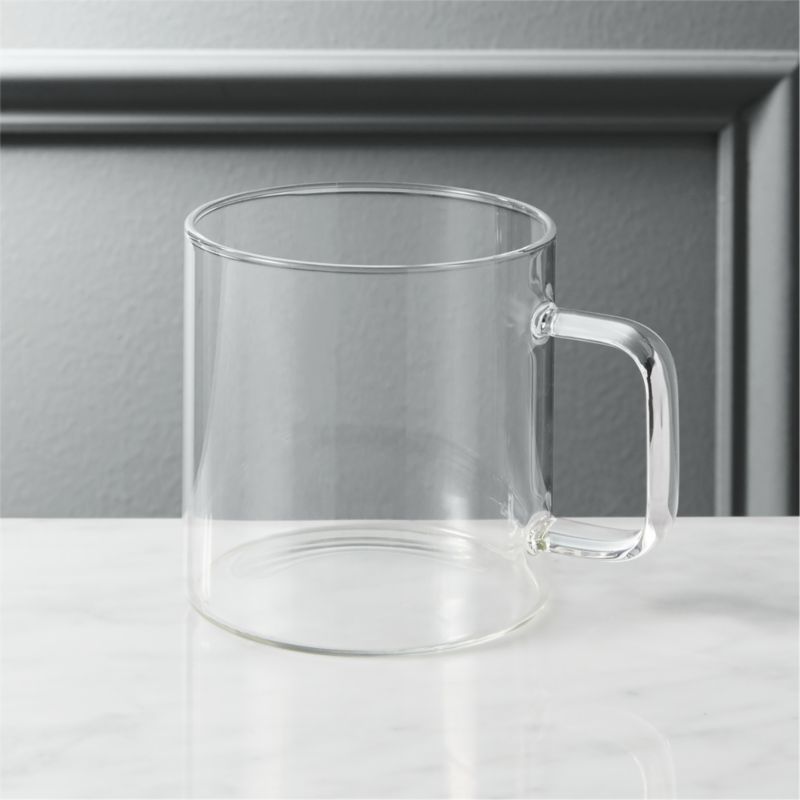 Cantina Big Modern Glass Mug + Reviews | CB2 | CB2