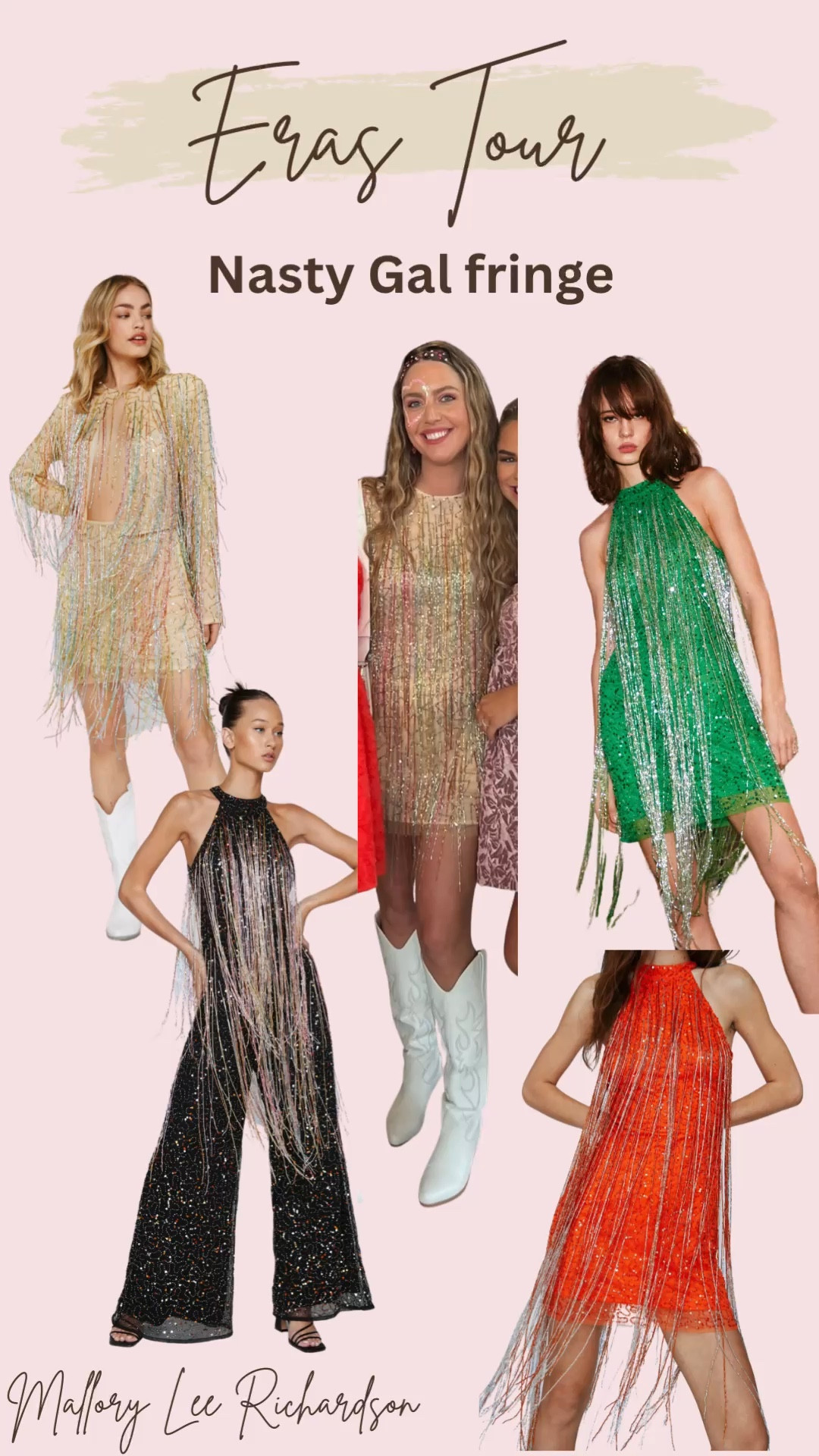 Nasty gal fringe Taylor Swift concert outfits, festival wear, fringe beaded sequin 

#LTKFestival #LTKstyletip #LTKSeasonal