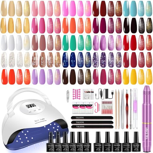 YALSYNY Gel Nail Polish Kit,With UV LED Nail Dryer,Electric nail drill kit,Nail Tools DIY Home | Amazon (US)