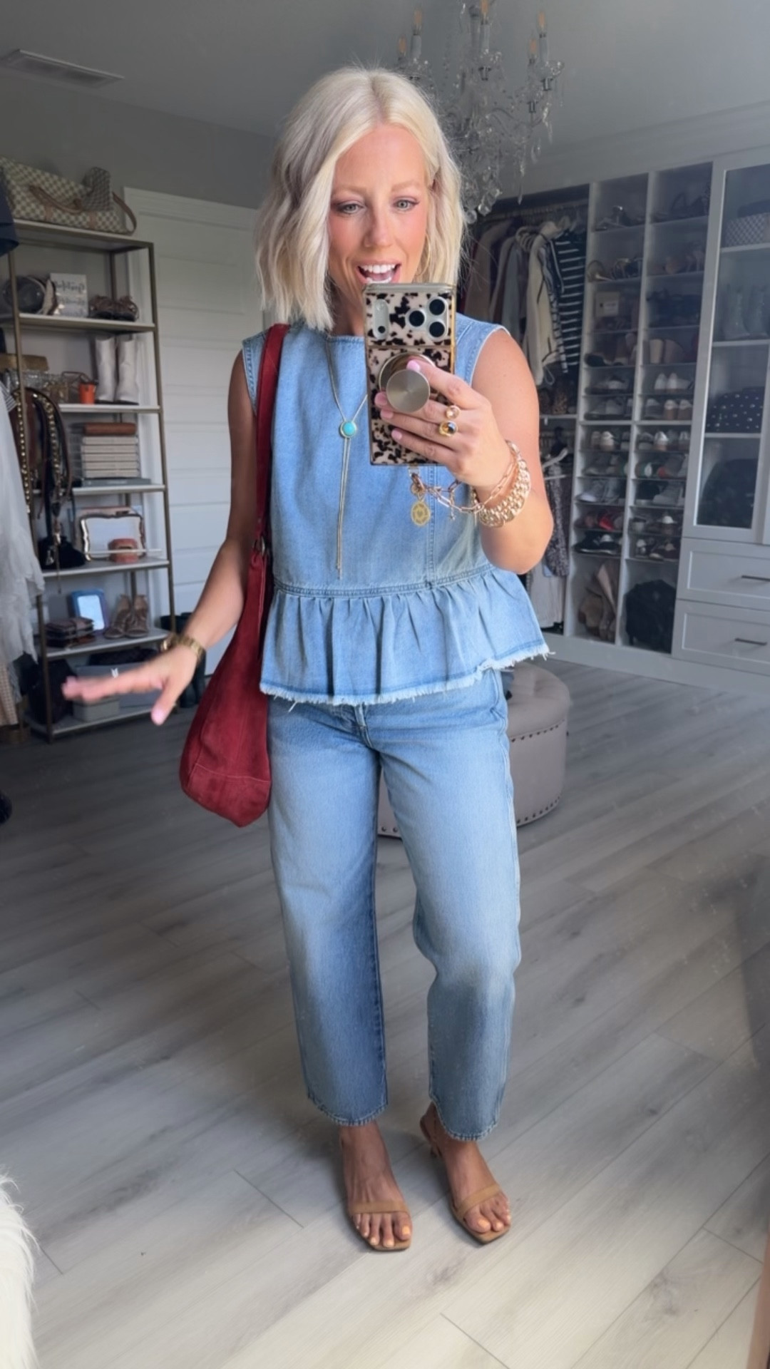 This peplum top is soooo good!!! It also has a button down top that makes it even cuter!!!!!
⬇️⬇️⬇️
Top small
Jeans sized up to 6
Heels sized up 1/2 a size 

#LTKSeasonal #LTKSaleAlert #LTKootd