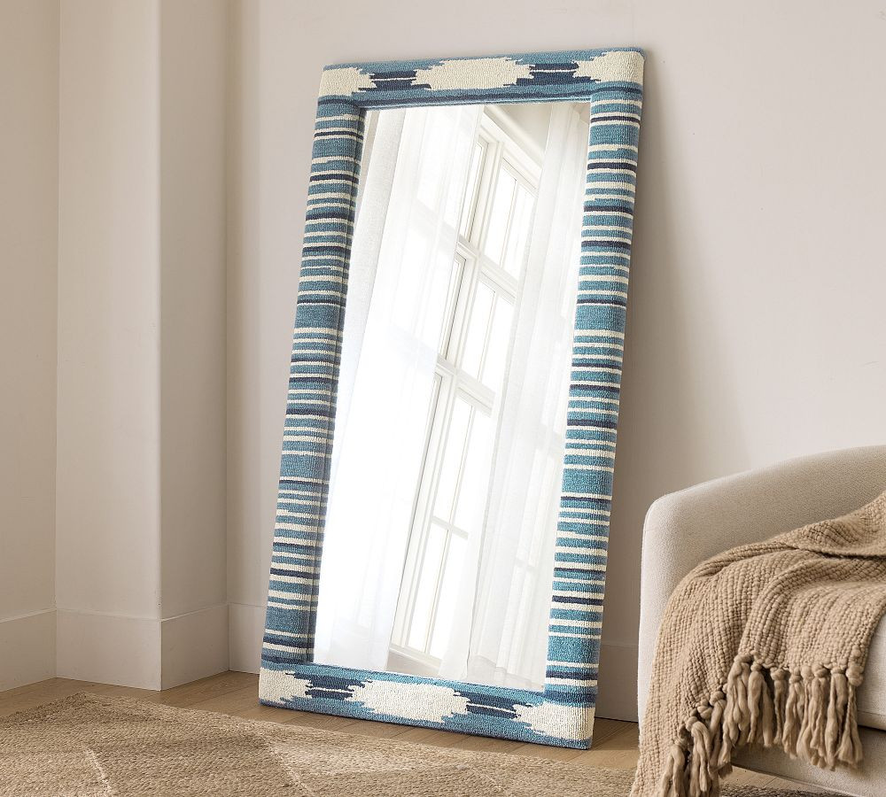 Seabrook Printed Fabric Floor Mirror | Pottery Barn (US)