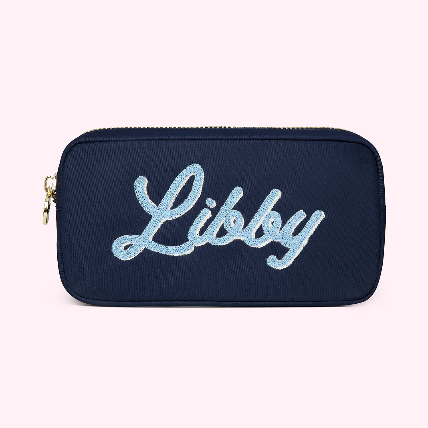 Hand-Embroidered Sapphire Custom Small Pouch | Stoney Clover Lane