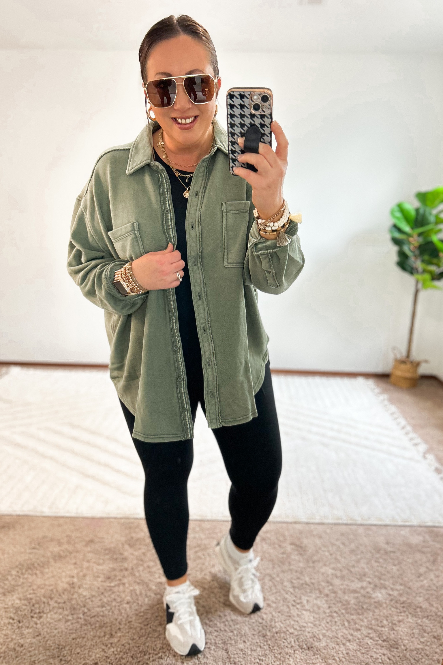 New fleece shirt at Aerie!  Size large gives me a nice oversized fit.  XXL tank. Sized up 2 sizes. Size large short leggings.  Size youth 6.5 sneakers.  Just count down 2 sizes from your normal size in womens. 🫶



#LTKSeasonal #LTKcurves #LTKsalealert