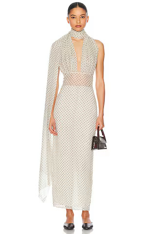 The Scarf Dress in Printed Silk Chiffon | FWRD 