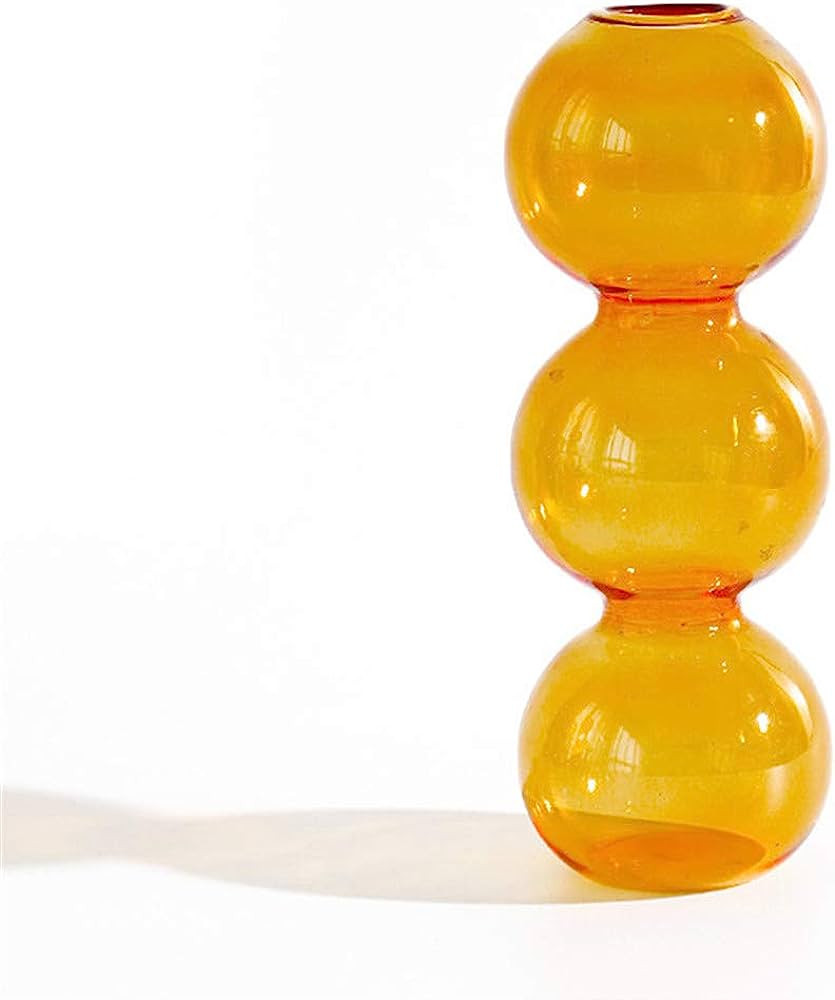 JSPYFITS Hydroponic Flower Vase, Three Balls 6.5” Tall Transparent Plant Glass Pots, Suitable W... | Amazon (US)