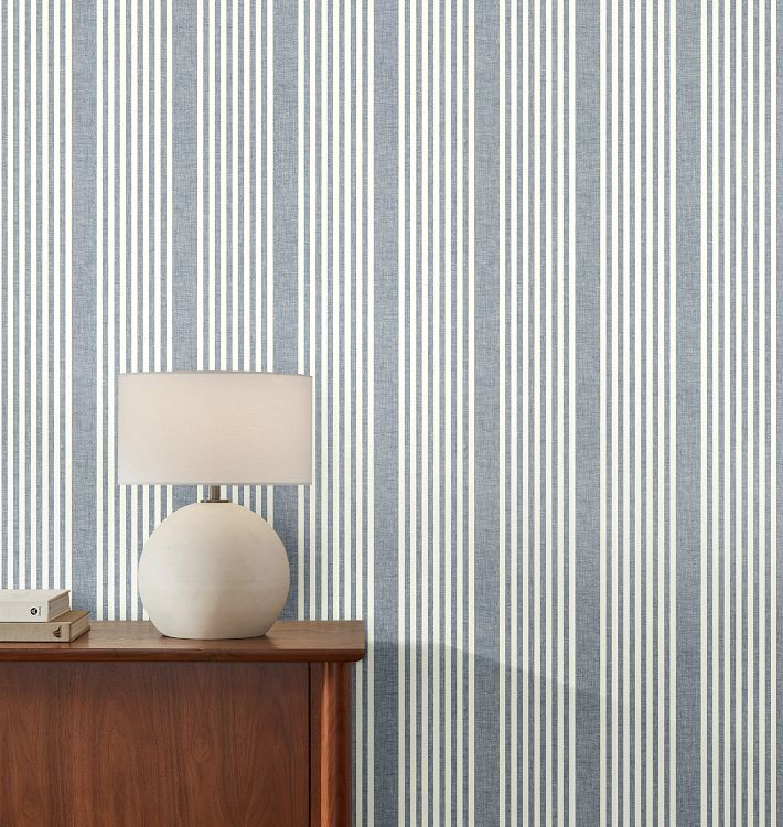 French Linen Stripe York Wallpaper | Rejuvenation