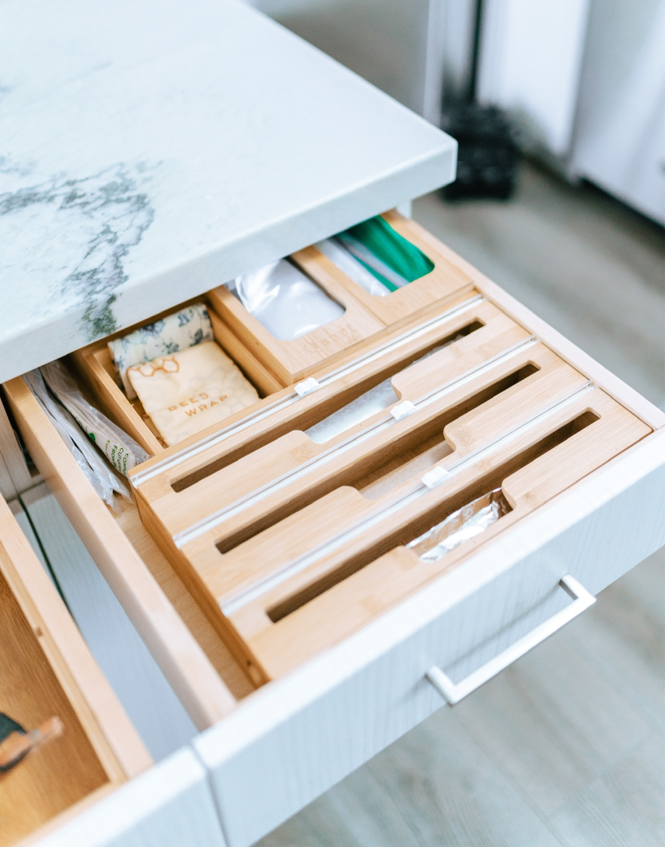 Great way to organize those wraps and make your drawer look goood 😉 

#LTKhome #LTKfamily #LTKunder50