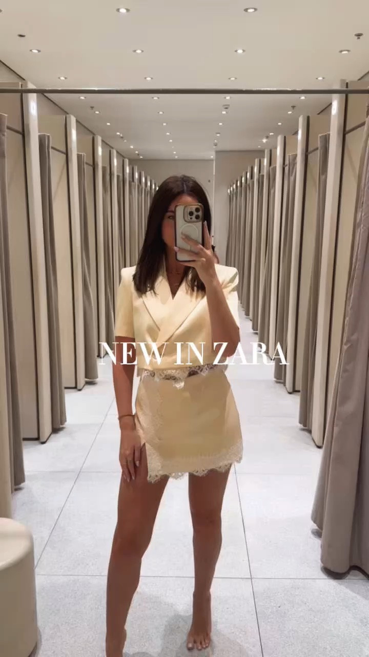 All Zara codes left below! I’m 5’6 and size XS / Small 💛

Yellow cropped blazer 7775/471/300 and skort 1165/087/300
White cropped blazer 2193/666/251 and shorts  2708/593/251 - 
Brown kimono jacket 5770/038/700 and shorts 7200/052/700
Polka dot dress 5039/196/064
Mustard set 8372/329/950
Polka dot top  3644/324/064 and trousers 3644/325/064
Lilac dress 2901/184/629
White dress 4192/070/250
Colourful dress 5029/249/947