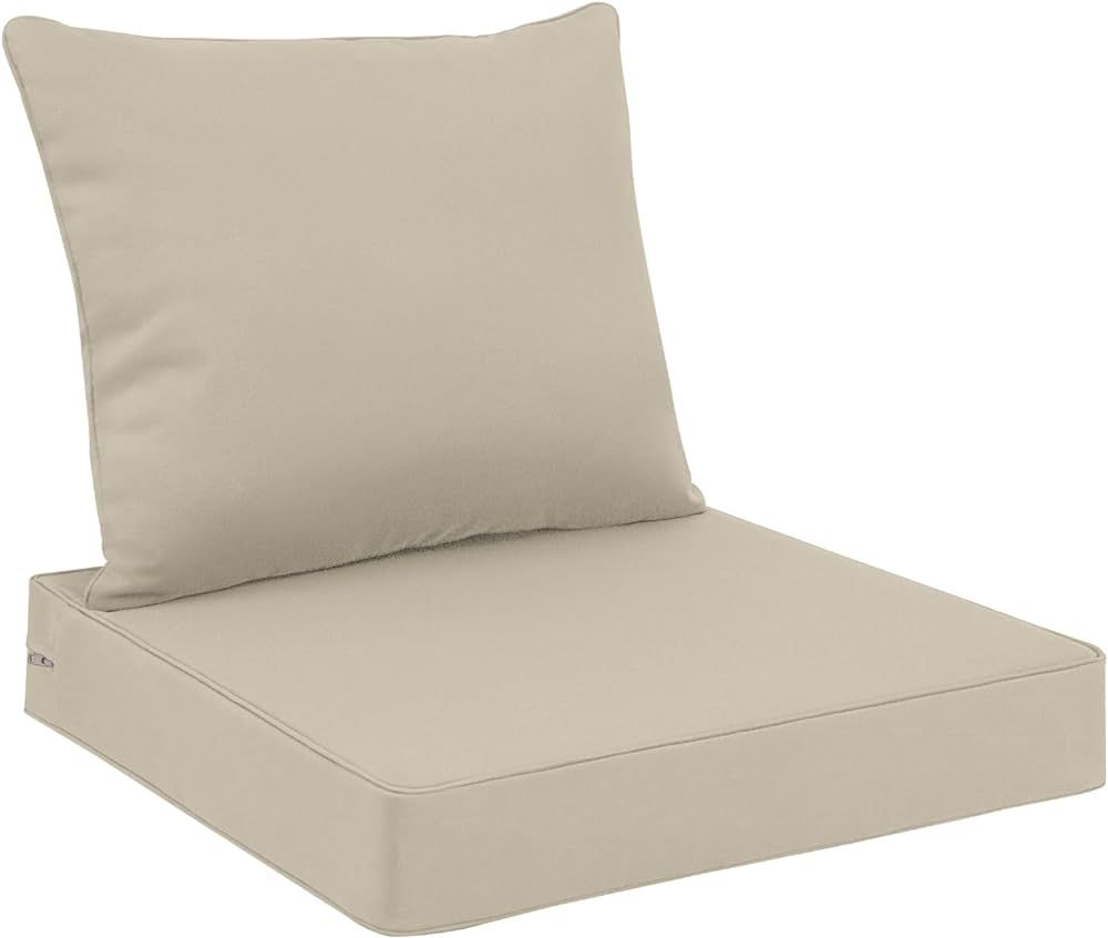 Favoyard Outdoor Seat Cushion Set 22 x 22 Inch Waterproof & Fade Resistant Patio Furniture Cushio... | Amazon (US)