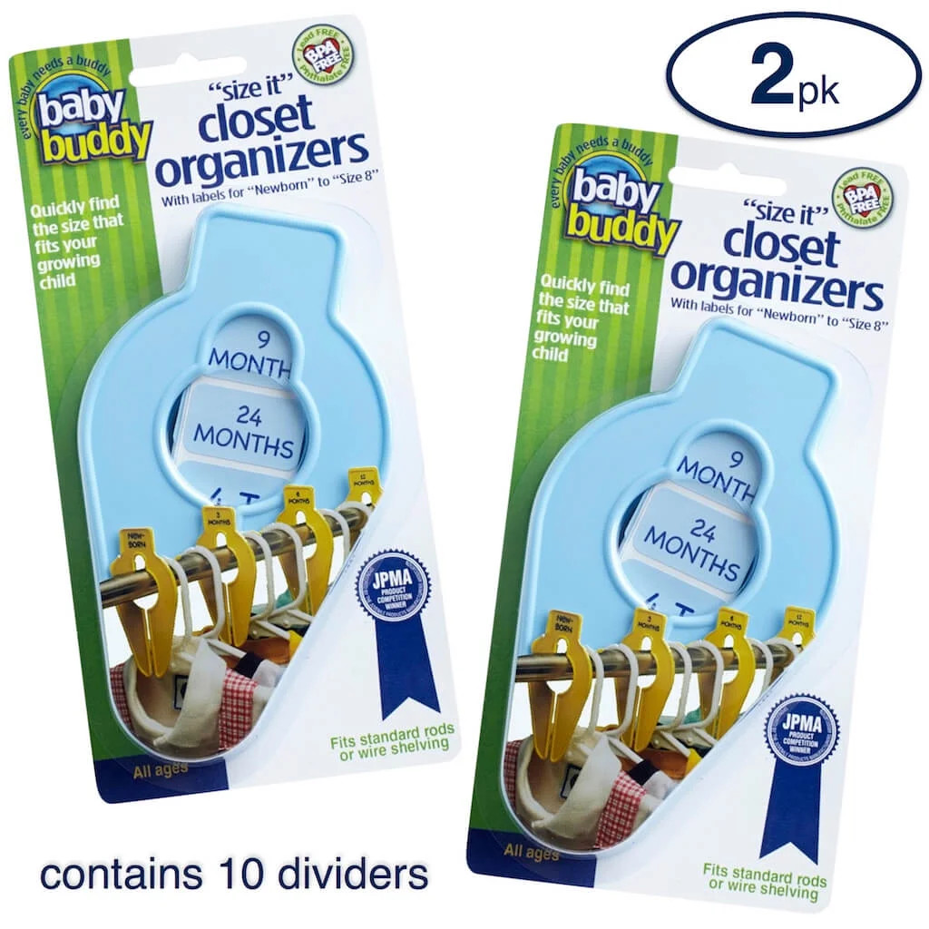 Baby Buddy Size-It Closet Organizers, Baby Clothes Closet Dividers, Nursery Organization up to Si... | Walmart (US)