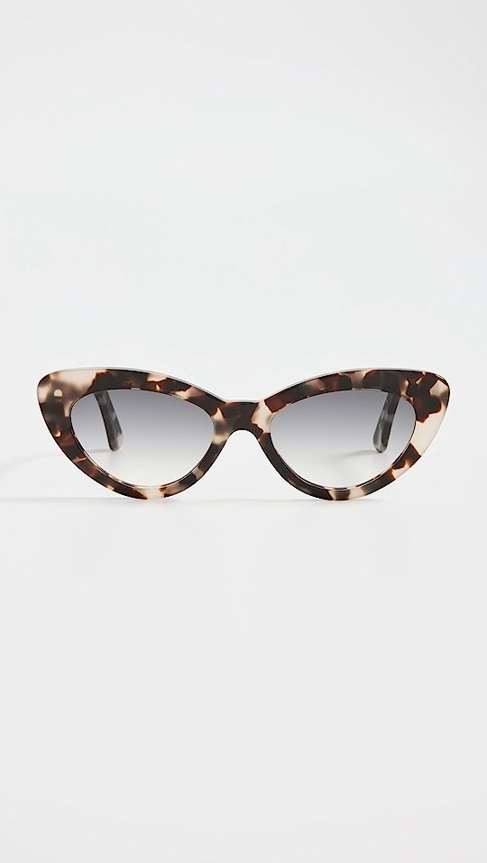Pamela White Tortoise Grey Flat Gradient Sunglasses | Shopbop