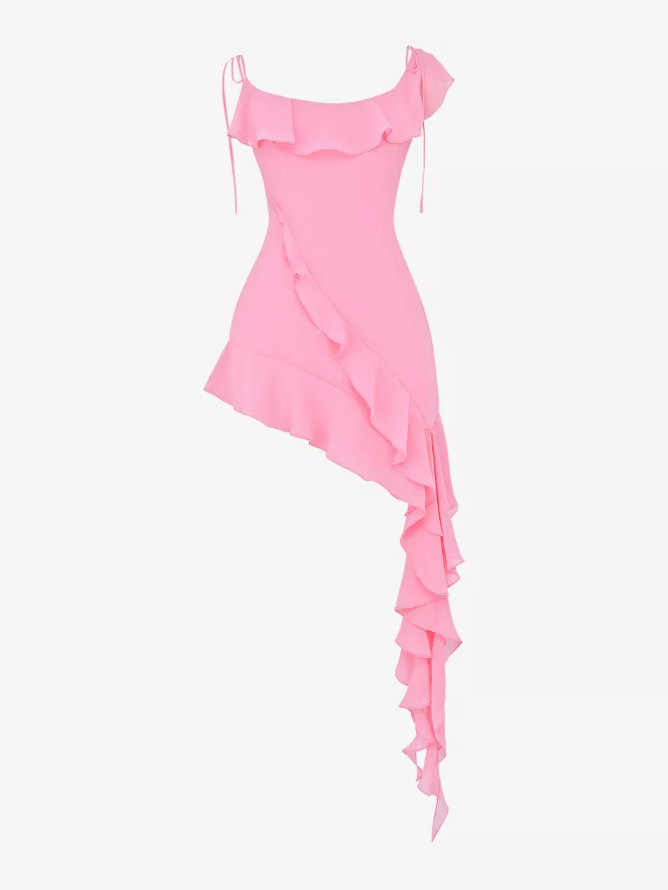 Marcia ruffle-trim woven mini dress | Selfridges