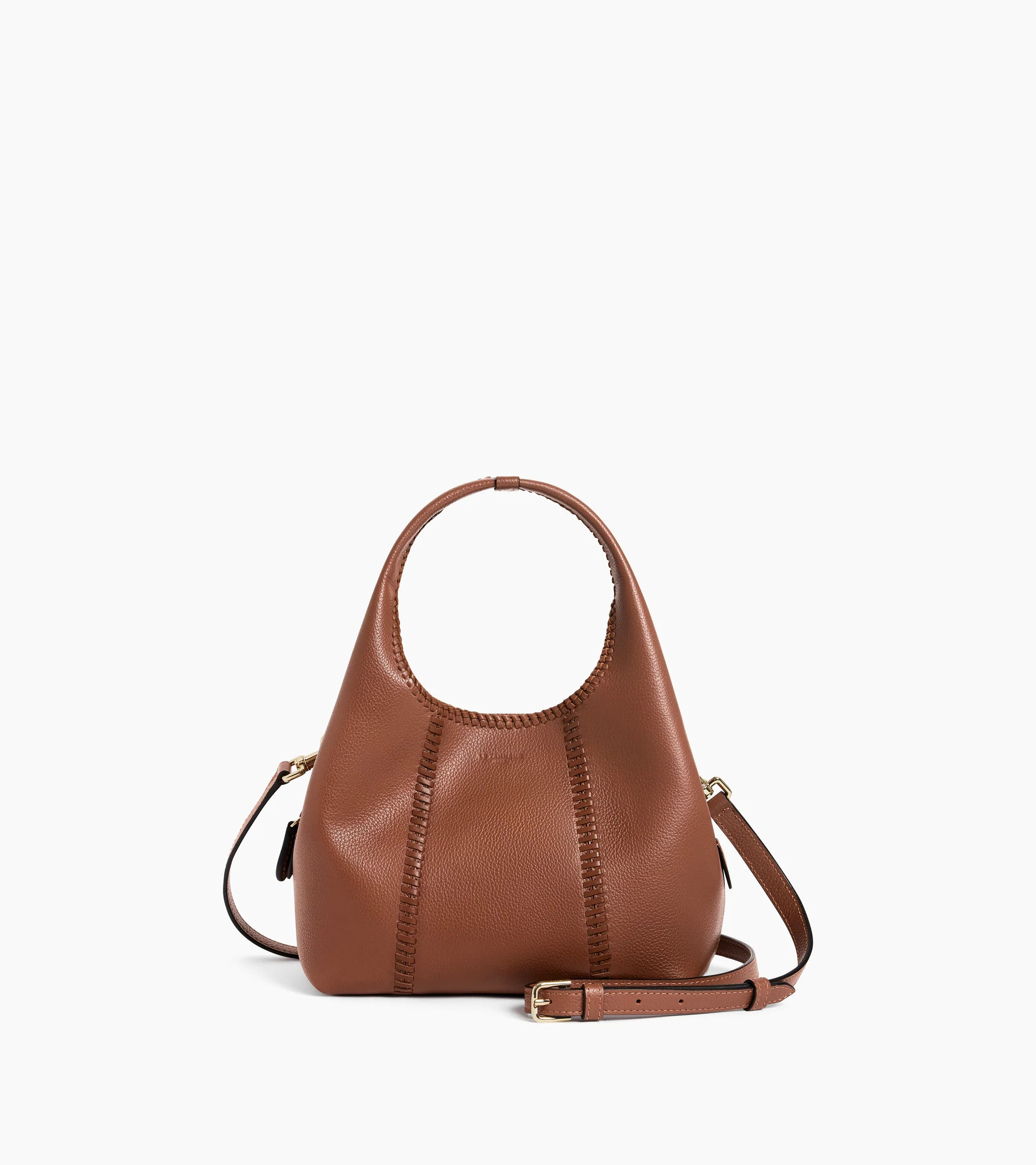 Juliette small handbag in grained leather with topstitching | Le Tanneur