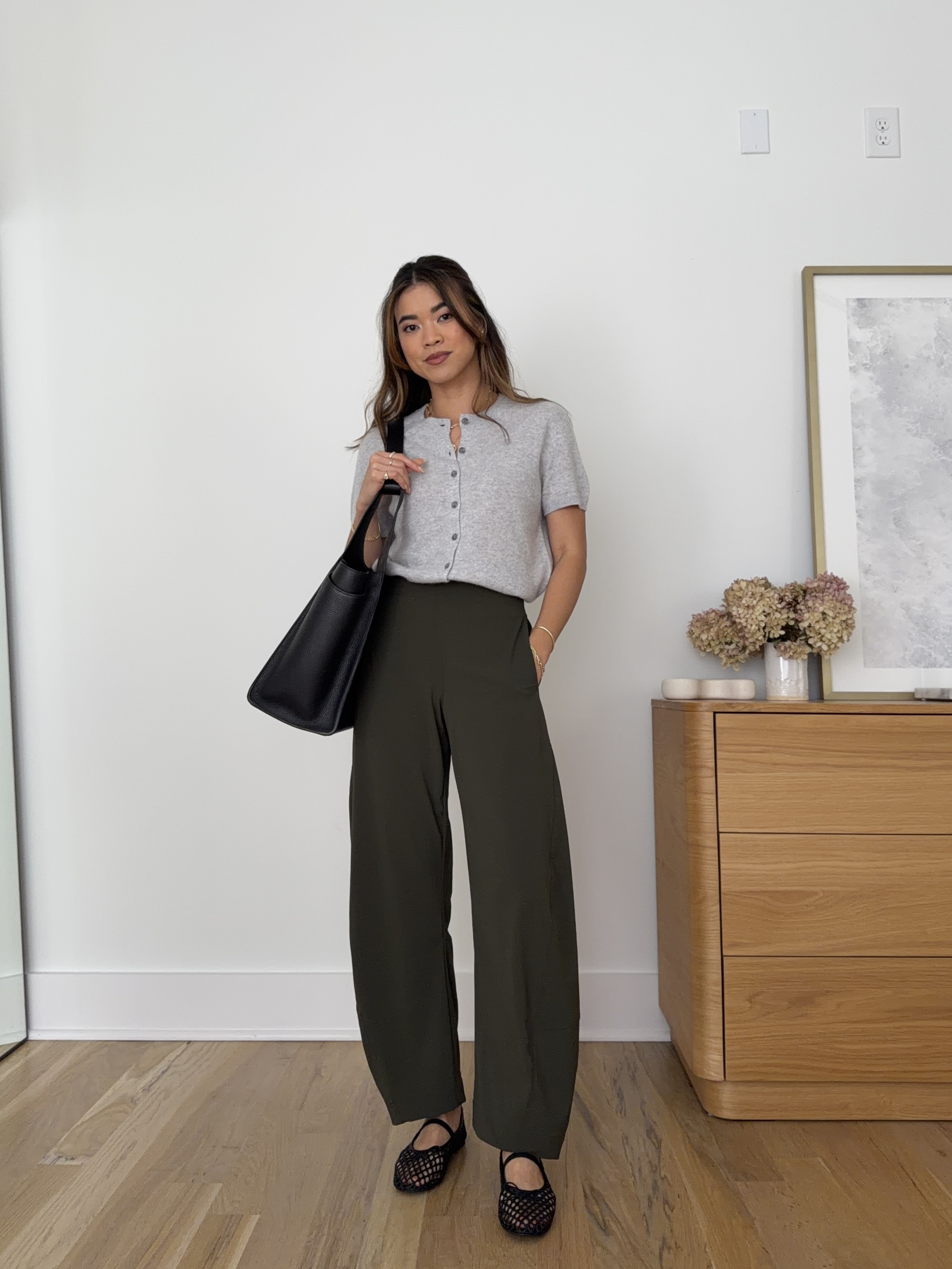 I love these @Ruti pants! They are perfect for fall.

Sizing info:
-Aritzia Bare Chasmere Noteworthy Shortsleeve Cardigan (Small in Heather Chrome) 
-Ruti The On The Loose Work Pants (Size 0 regular in Verdant)

transition tops, autumn tops, early fall tops, lightweight sweaters, petite fashion, mom outfit, mom style, petite pants, petite outfit ideas, petite outfits, best pants for petite, fall style, autumn outfits, barrel pants for petite, aritzia tops,

#LTKootd #LTKSeasonal #LTKPetite