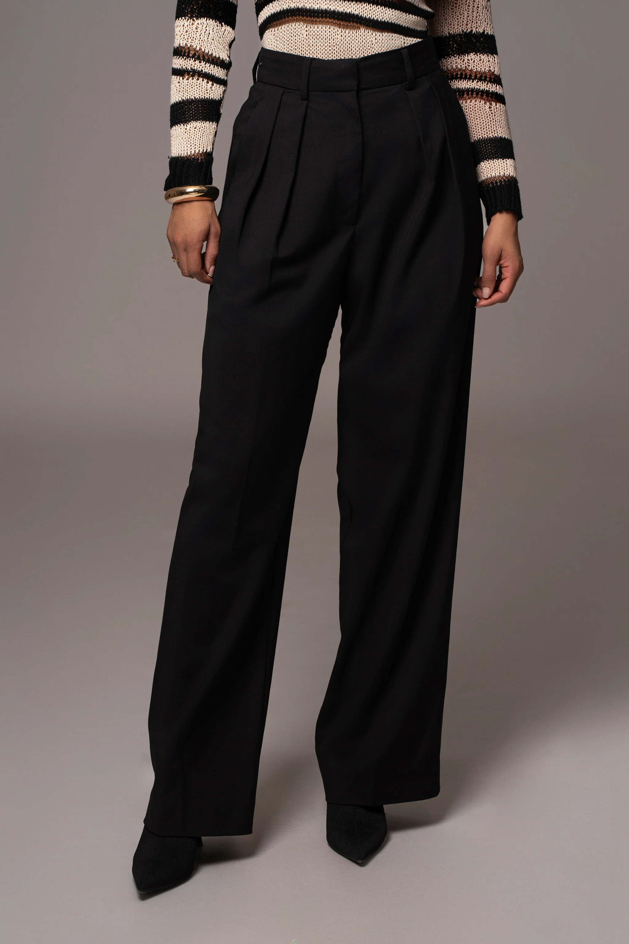 Black Power Hour High Waist Trousers | JLUXLABEL