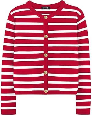 EFAN Womens Cardigan Sweaters 2023 Fall Open Front Long Sleeve Button Down Knit Cropped Sweater J... | Amazon (US)