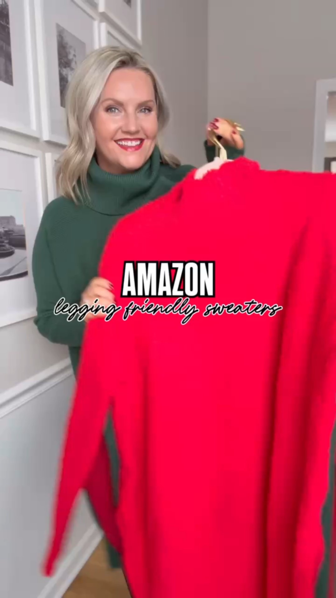 Cozy winter sweaters that are perfect to wear with leggings! Wear them now for the holidays or all winter long! I sized up to medium in all sweaters for an oversized fit. 



#LTKSeasonal #LTKFindsUnder50 #LTKOver40