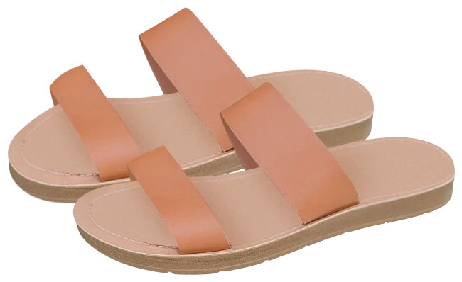 Keelie Brown Double Strap Sandals FINAL SALE | Pink Lily