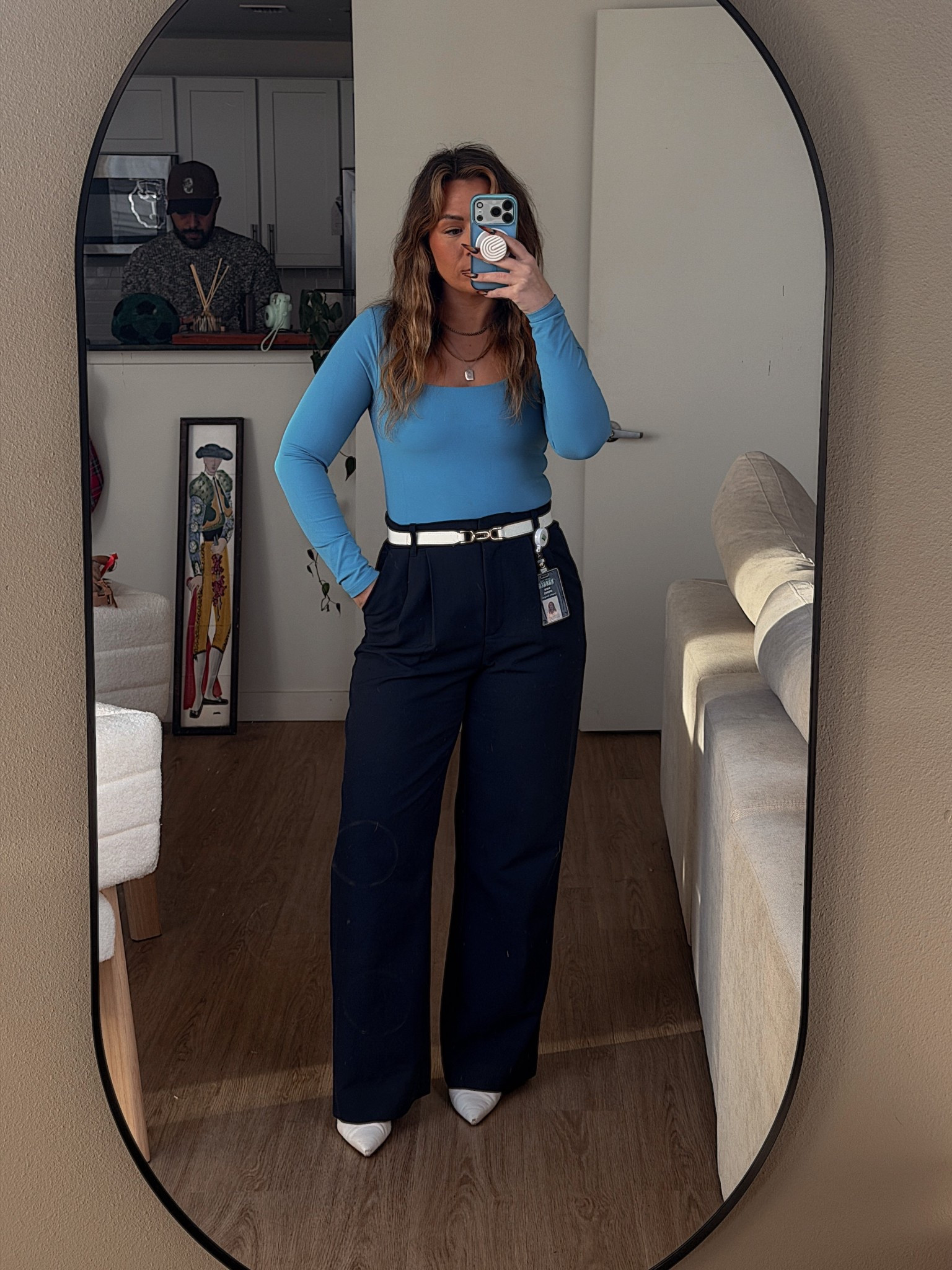 bodysuit and pants - @abercrombie 
heels - naturalizer
belt - amazon

#LTKootd #LTKWorkwear