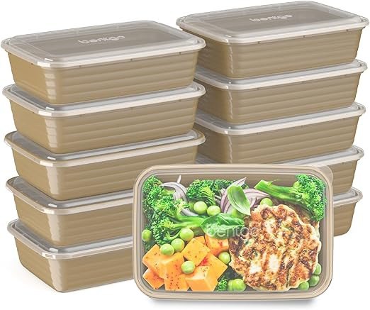 Bentgo® 20-Piece Lightweight, Durable, Reusable BPA-Free 1-Compartment Containers - Microwave, F... | Amazon (US)