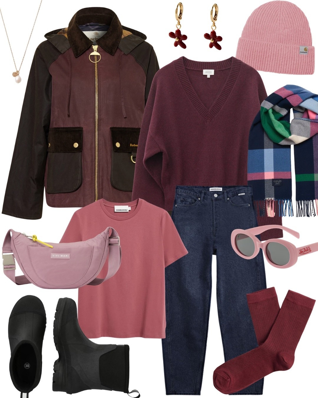 Praktisch UND schön! Barrel Jeans zu T-Shirt und Sweatshirt in Herbstfarben mit der schönsten Jacke von Barbour! 

#dogwalkingoutfit #wachsjacke #herbststyle #deepautumn #warmautumn