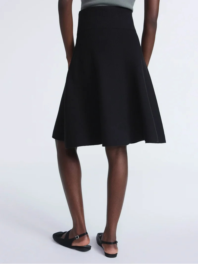 Scoop Women's and Women’s Plus Sculptural Sweater Knit Midi Skirt, Sizes XS-4X - Walmart.com | Walmart (US)