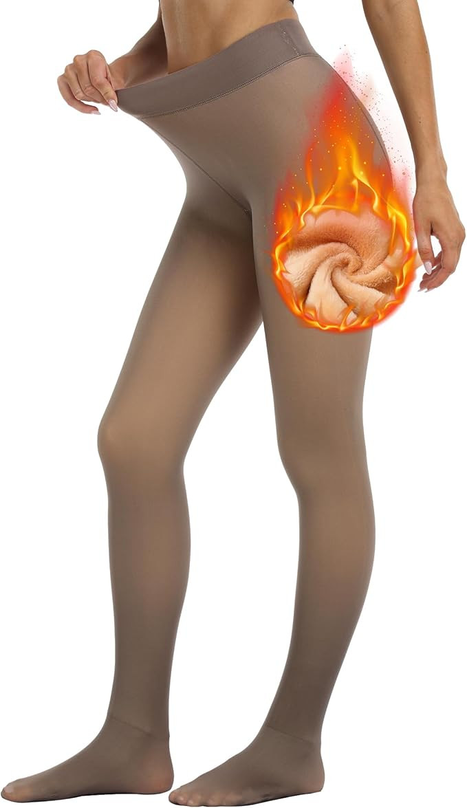 ATHVOTAR Fleece Lined Winter Warm Leggings for Women Thick Thermal Velvet Tights | Amazon (US)