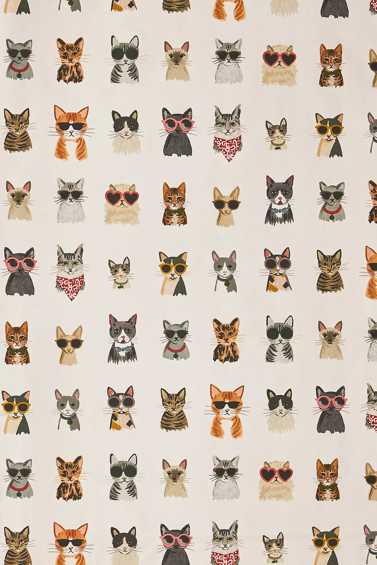 Rifle Paper Co. Cool Cats Wallpaper | Anthropologie (US)